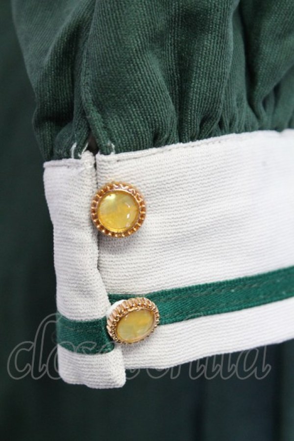 画像4: Miss Point / バイオリン刺繍長袖ワンピース M グリーン T-25-12-31-016-0-OP-SA-ZT (4)