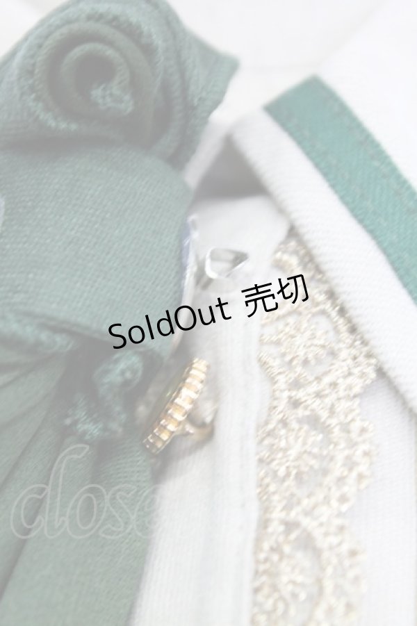 画像6: Miss Point / バイオリン刺繍長袖ワンピース M グリーン T-25-12-31-016-0-OP-SA-ZT (6)