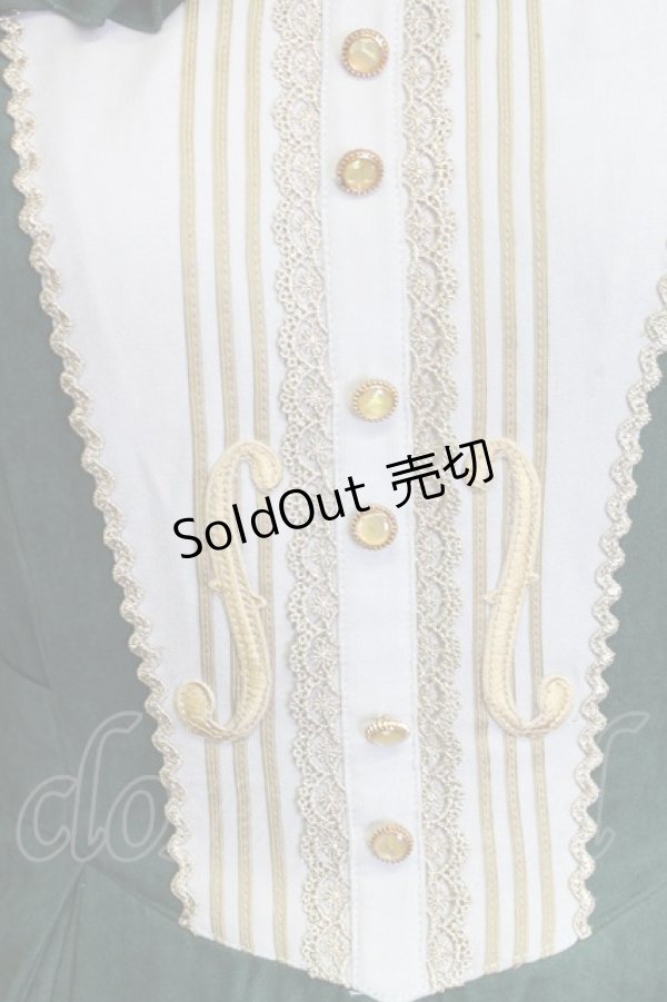 画像7: Miss Point / バイオリン刺繍長袖ワンピース M グリーン T-25-12-31-016-0-OP-SA-ZT (7)