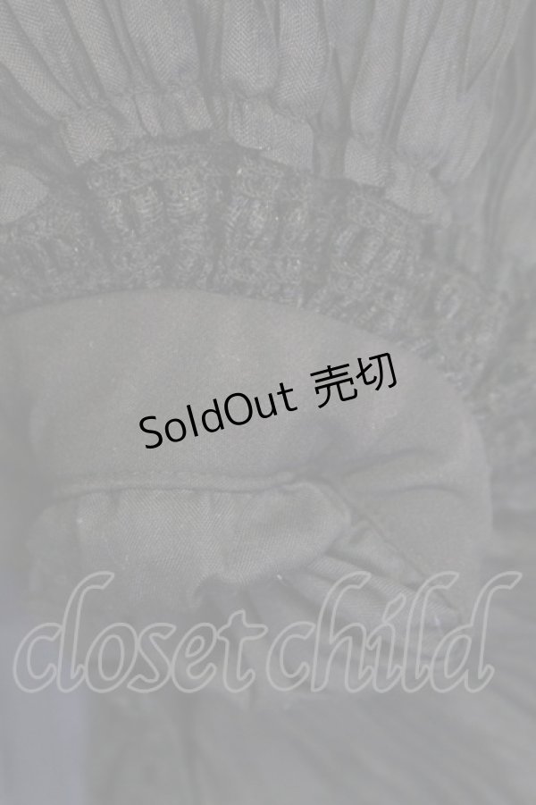 画像10: Miss Point / 立ち襟ビジュージャボ付きストライプワンピース  ネイビーＸ黒 T-25-12-31-017-0-OP-SA-ZT (10)