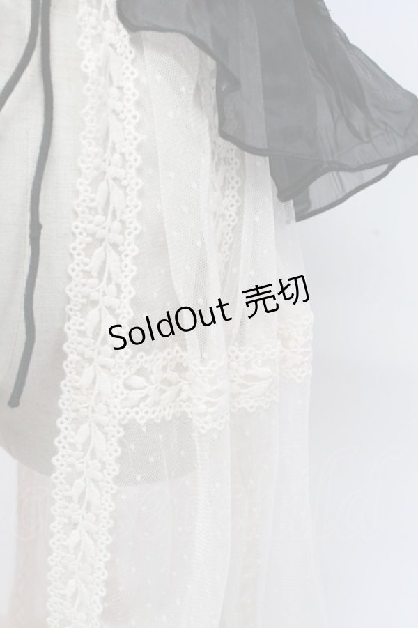 画像4: 熊逗醤 / ジャガードベスト&レースロングベスト  黒Ｘアイボリー T-25-12-31-018-0-TO-SA-ZT447 (4)