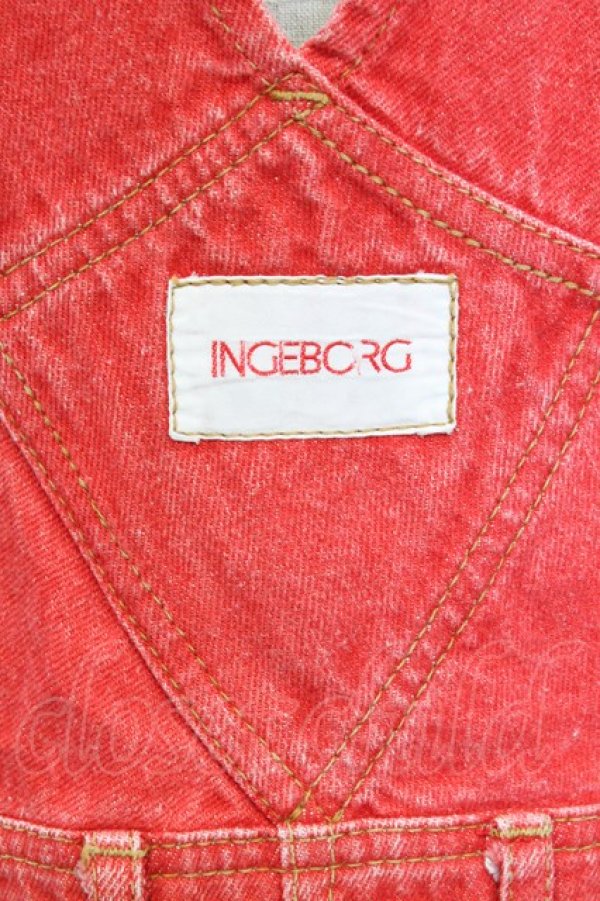 画像3: INGEBORG / サス付きデニムスカート  レッド T-25-12-31-020-LO-SK-SA-ZT (3)