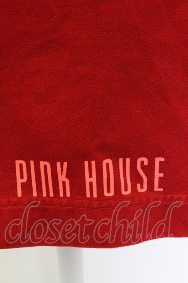 画像6: PINK HOUSE / ロゴpt&刺繍ワッペンジャンパースカート  レッド T-25-12-31-021-LO-OP-SA-ZT (6)