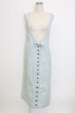 画像: PINK HOUSE / かおくまワッペンデニムワンピース  ライトブルー T-25-12-31-024-LO-OP-SA-ZT