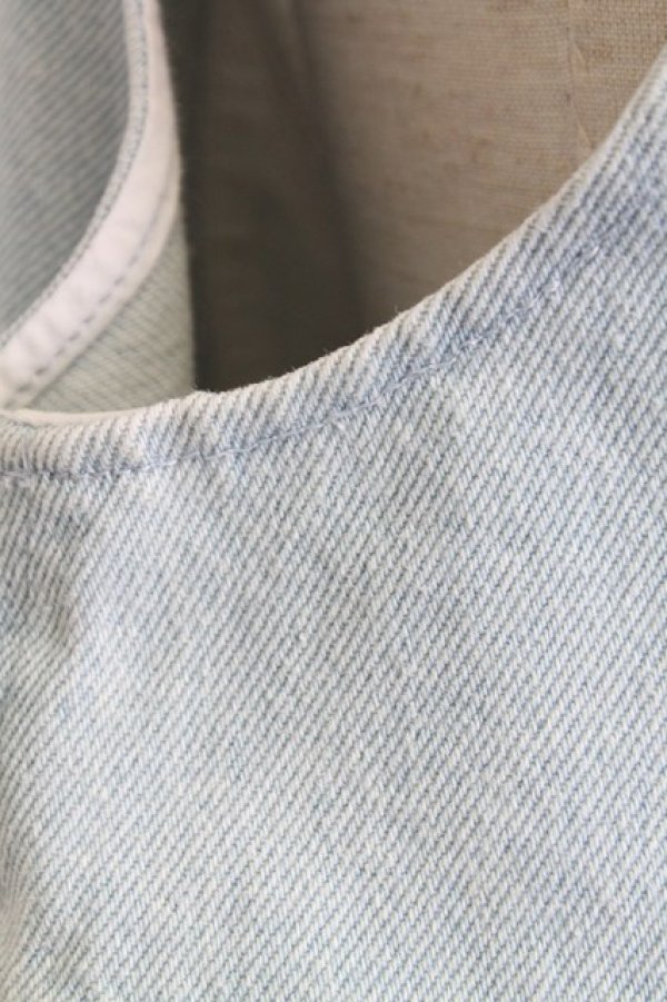 画像10: PINK HOUSE / かおくまワッペンデニムワンピース  ライトブルー T-25-12-31-024-LO-OP-SA-ZT (10)