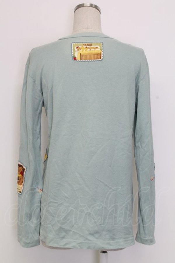 画像2: PINK HOUSE / クリスマスクマ長袖Tシャツ M ミント T-25-12-31-001-LO-TS-SA-ZT (2)