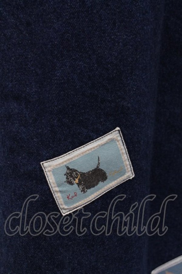 画像3: PINK HOUSE / テリア刺繍&ワッペンジャンパースカート  インディゴ T-25-12-31-026-LO-OP-SA-ZT (3)