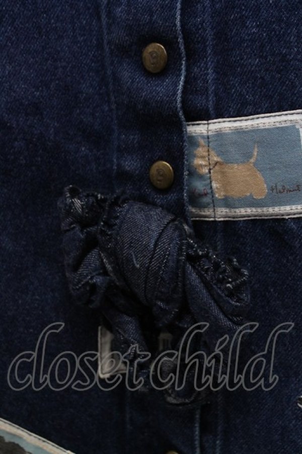 画像12: PINK HOUSE / テリア刺繍&ワッペンジャンパースカート  インディゴ T-25-12-31-026-LO-OP-SA-ZT (12)