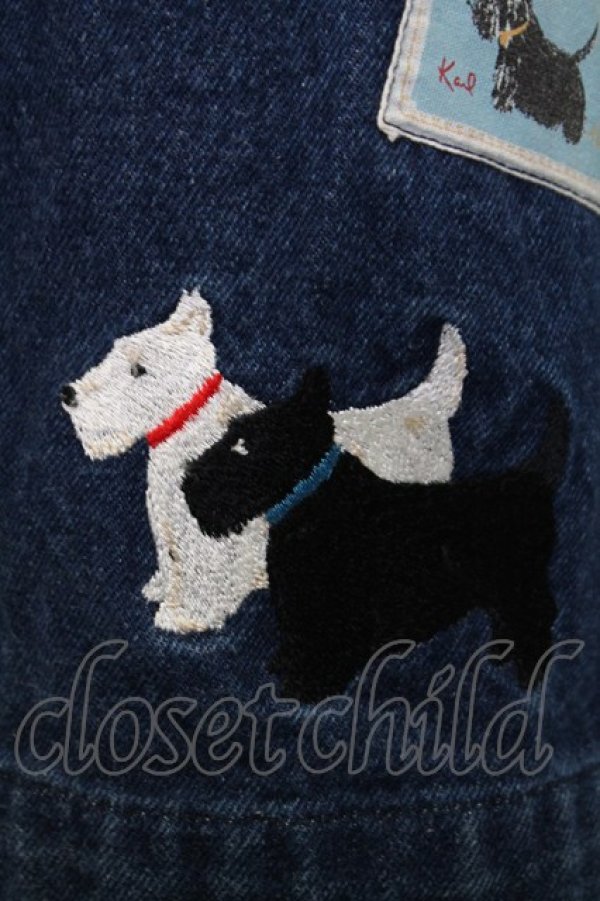 画像13: PINK HOUSE / テリア刺繍&ワッペンジャンパースカート  インディゴ T-25-12-31-026-LO-OP-SA-ZT (13)