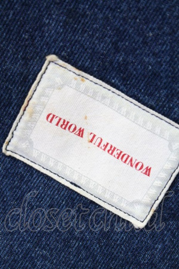 画像8: WONDERFUL WORLD / テディベアワッペンジャンパースカート  インディゴ T-25-12-31-027-LO-OP-SA-ZT (8)