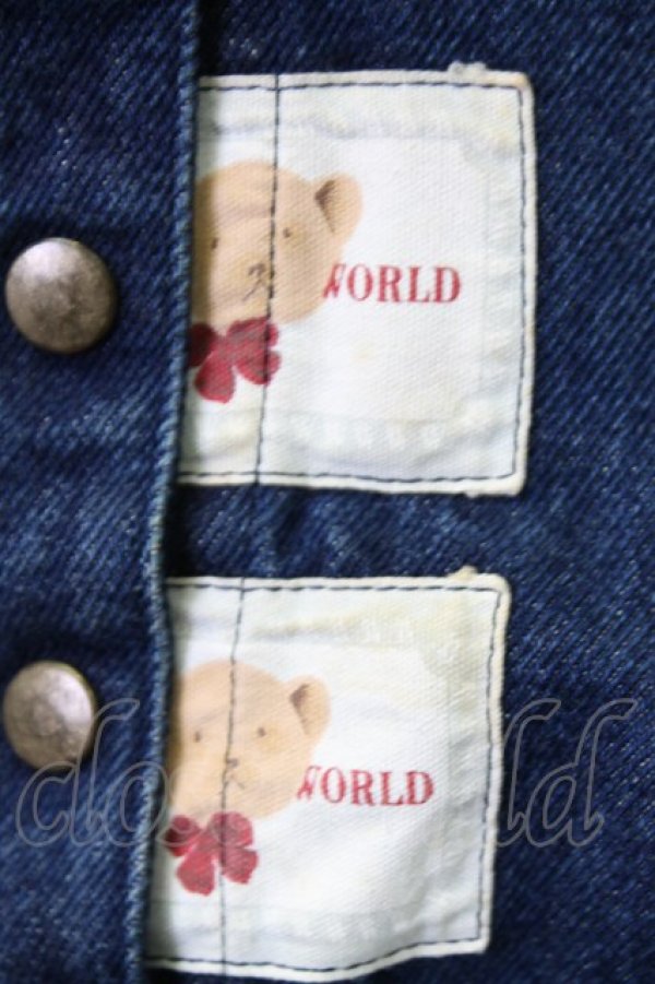 画像10: WONDERFUL WORLD / テディベアワッペンジャンパースカート  インディゴ T-25-12-31-027-LO-OP-SA-ZT (10)