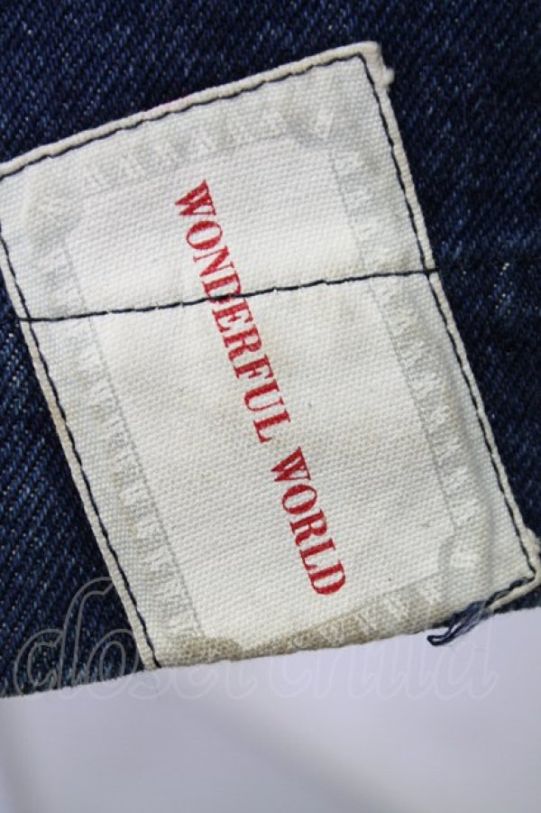 画像11: WONDERFUL WORLD / テディベアワッペンジャンパースカート  インディゴ T-25-12-31-027-LO-OP-SA-ZT (11)