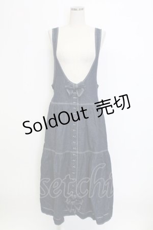 画像: PINK HOUSE / デニムリボンジャンパースカート  インディゴ T-25-12-31-028-LO-OP-SA-ZT
