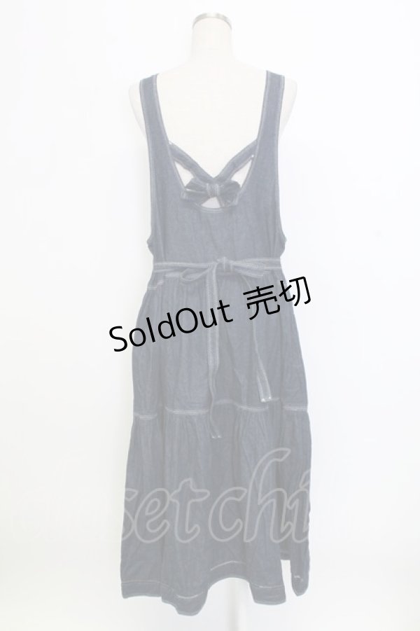 画像2: PINK HOUSE / デニムリボンジャンパースカート  インディゴ T-25-12-31-028-LO-OP-SA-ZT (2)