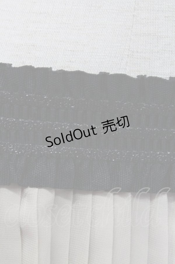 画像6: axes femme / 裾薔薇レースプリーツスカート  ブラウンＸ黒 T-25-12-31-029-AX-SK-SA-ZT (6)