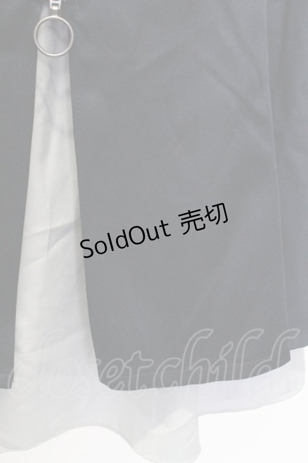 画像4: axes femme / チャイナ刺繍ジップ付スカート  ネイビー T-25-12-31-034-AX-SK-SA-ZT (4)