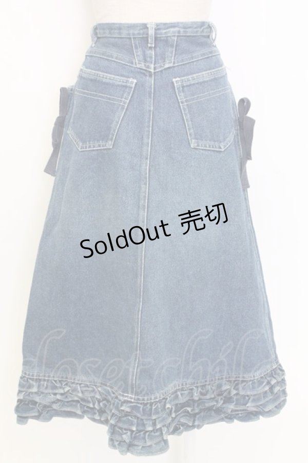画像2: PINK HOUSE / 裾フリルデニムスカート  インディゴ T-25-12-31-035-LO-SK-SA-ZT (2)
