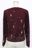画像2: axes femme / オーナメント刺繍ニットカーディガン  ボルドー T-25-12-31-006-AX-TO-SA-ZT (2)