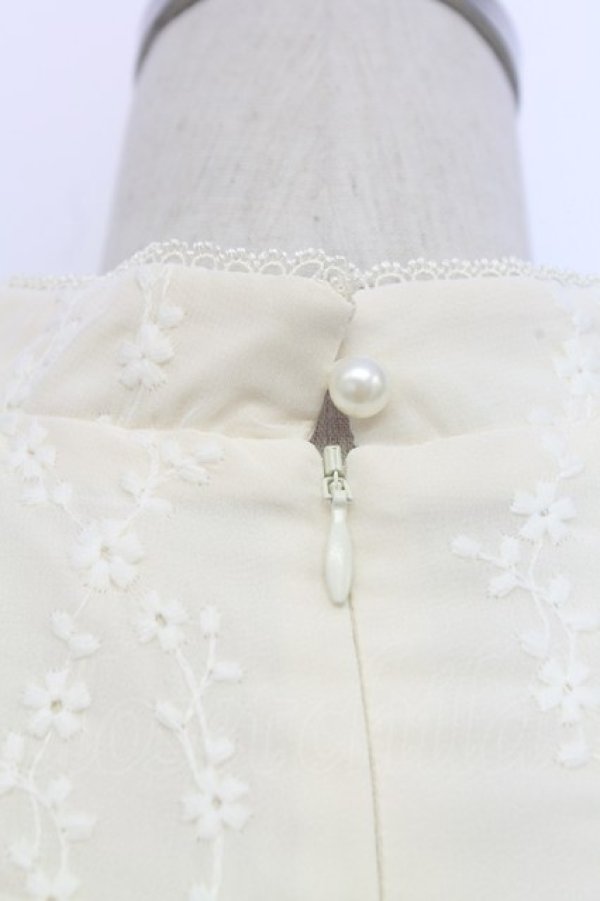 画像3: Miss Point / ハイネックレース長袖ワンピース  グリーンＸアイボリー T-25-12-31-009-0-OP-SA-ZT (3)