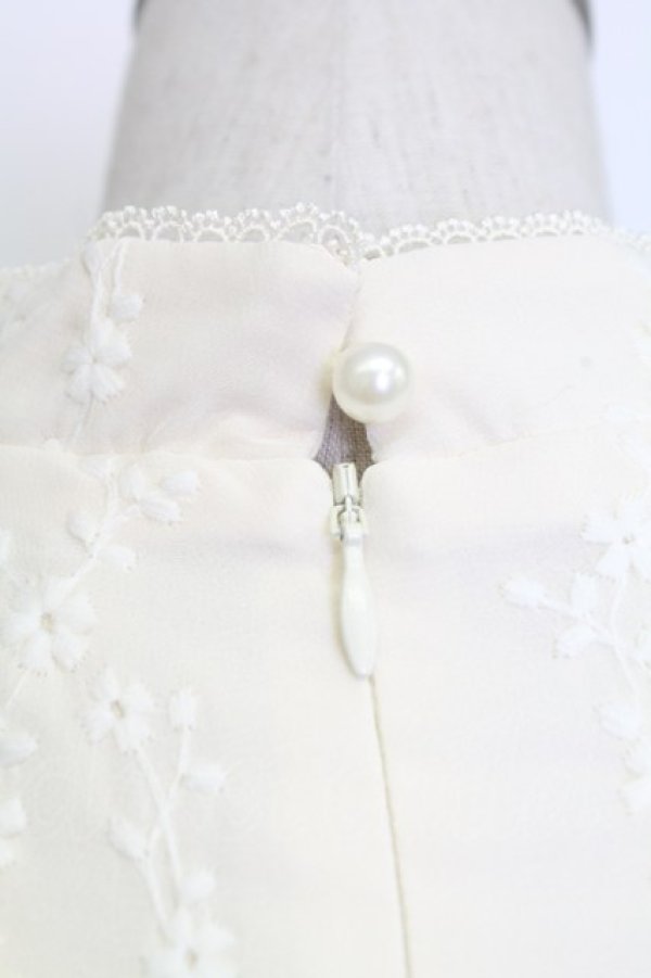 画像7: Miss Point / ハイネックレース長袖ワンピース  グリーンＸアイボリー T-25-12-31-009-0-OP-SA-ZT (7)