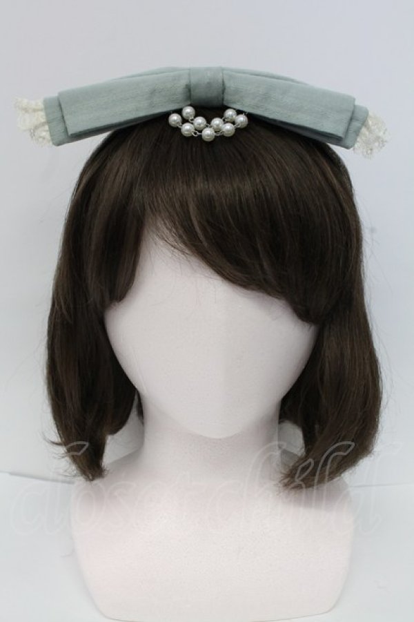 画像8: Miss Point / ハイネックレース長袖ワンピース  グリーンＸアイボリー T-25-12-31-009-0-OP-SA-ZT (8)