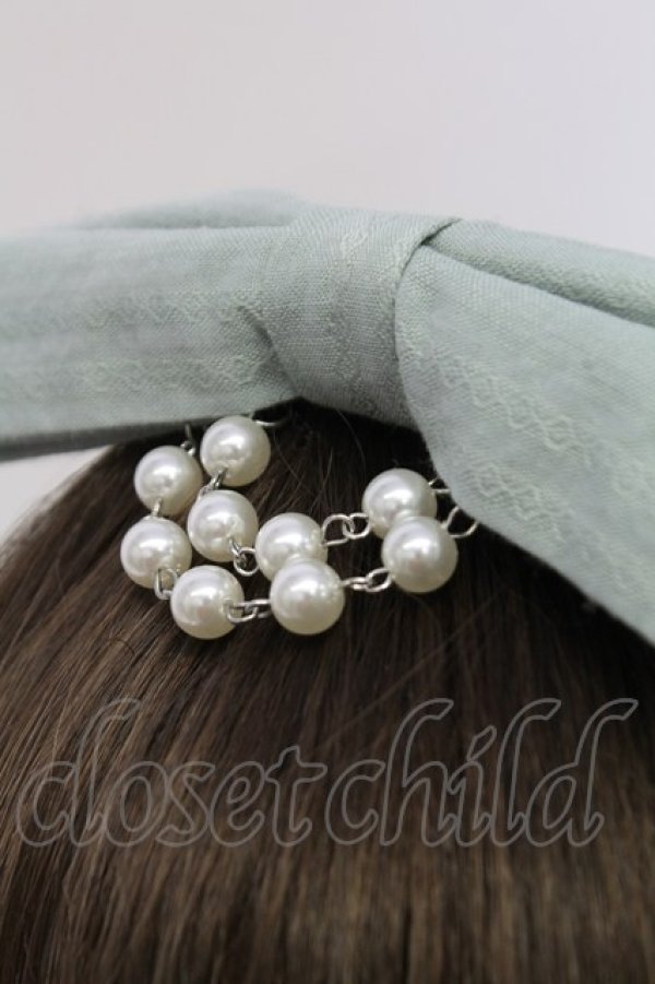 画像10: Miss Point / ハイネックレース長袖ワンピース  グリーンＸアイボリー T-25-12-31-009-0-OP-SA-ZT (10)