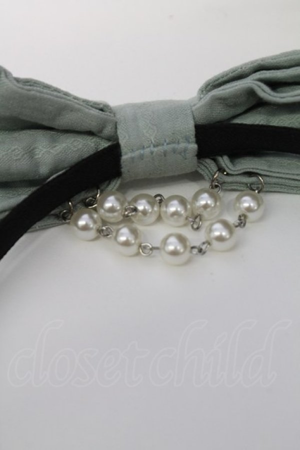 画像11: Miss Point / ハイネックレース長袖ワンピース  グリーンＸアイボリー T-25-12-31-009-0-OP-SA-ZT (11)