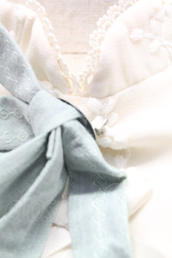 画像13: Miss Point / ハイネックレース長袖ワンピース  グリーンＸアイボリー T-25-12-31-009-0-OP-SA-ZT (13)