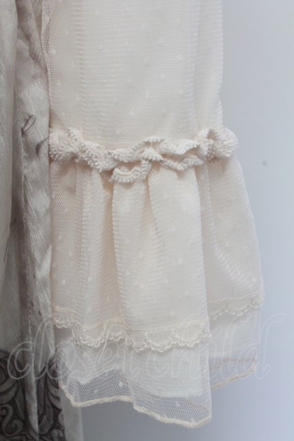 画像4: 熊逗醤 / 薔薇&蝶プリントジャンパースカートセット  アイボリー T-25-12-31-012-0-OP-SA-ZT (4)