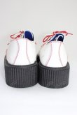 画像2: YOSUKE / 厚底ラバーソール(ホワイトコンビ) 26CM 白Ｘ赤Ｘブラウン T-26-01-04-023-PU-SH-SA-ZT (2)
