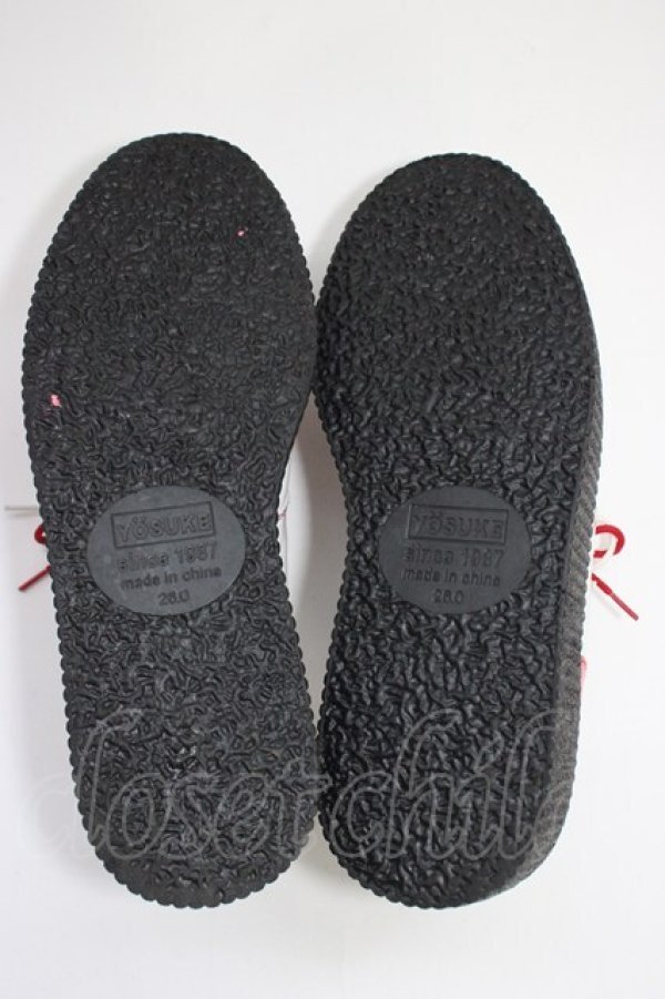 画像4: YOSUKE / 厚底ラバーソール(ホワイトコンビ) 26CM 白Ｘ赤Ｘブラウン T-26-01-04-023-PU-SH-SA-ZT (4)