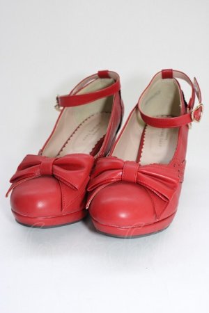 画像: axes femme Kawaii / リボンパンプス S ワイン T-26-01-04-024-AX-SH-SA-ZT