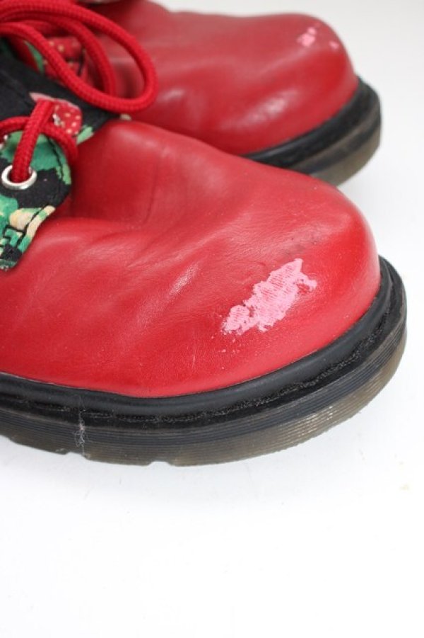 画像5: YOSUKE / いちご柄3ホールシューズ L 赤Ｘ黒 T-26-01-04-028-PU-SH-SA-ZT (5)