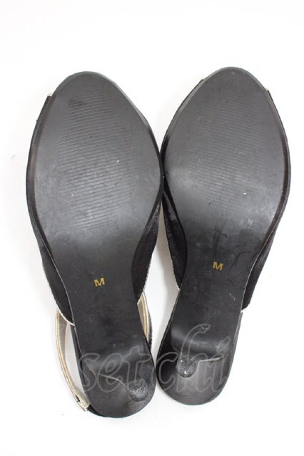 画像4: axes femme / シフォンフラワーパンプス M 黒 T-26-01-04-031-AX-SH-SA-ZT (4)