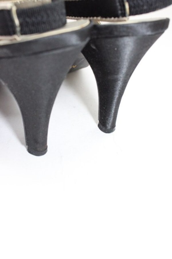 画像5: axes femme / シフォンフラワーパンプス M 黒 T-26-01-04-031-AX-SH-SA-ZT (5)