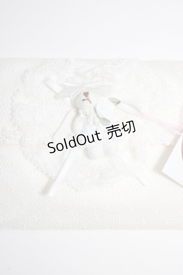 画像3: axes femme / くまハートポケットティッシュケース  白 T-26-01-04-006-AX-ZA-SA-ZT (3)