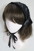 画像1: Snowdrop to Saint Maria / 編み上げリボンヘッドドレス  黒 T-26-01-04-011-0-AC-SA-ZT (1)