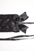 画像3: Snowdrop to Saint Maria / 編み上げリボンヘッドドレス  黒 T-26-01-04-011-0-AC-SA-ZT (3)