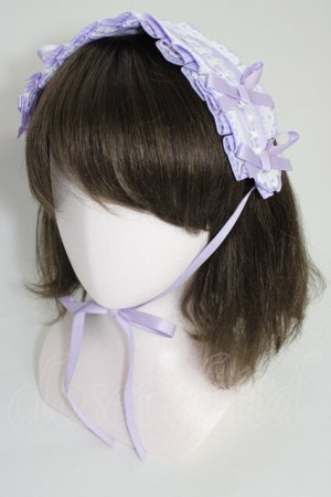 画像: Snowdrop to Saint Maria / ギンガムチェックリボンヘッドドレス  ラベンダー T-26-01-04-014-0-AC-SA-ZT