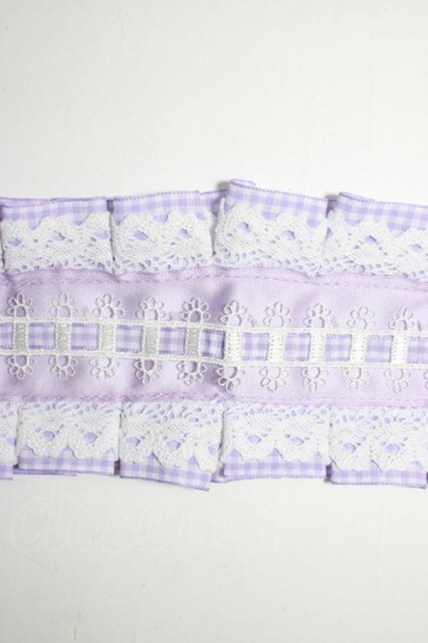 画像4: Snowdrop to Saint Maria / ギンガムチェックリボンヘッドドレス  ラベンダー T-26-01-04-014-0-AC-SA-ZT (4)