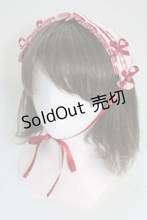 画像: Snowdrop to Saint Maria / ギンガムチェックリボンヘッドドレス  赤Ｘ白 T-26-01-04-017-0-AC-SA-ZT432F002