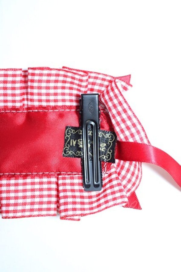 画像5: Snowdrop to Saint Maria / ギンガムチェックリボンヘッドドレス  赤Ｘ白 T-26-01-04-017-0-AC-SA-ZT (5)