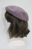 画像3: axes femme / 冬の星座刺繍ベレー  紫 T-26-01-04-020-AX-AC-SA-ZT (3)