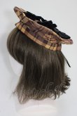 画像3: axes femme kawaii / タータンチェックベレー帽  ブラウンチェック T-26-01-04-021-AX-AC-SA-ZT (3)