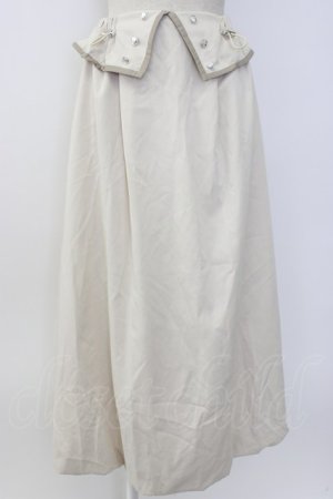 画像: axes femme / 衿デザインスカート  アイボリ T-26-01-08-005-AX-SK-IG-ZT