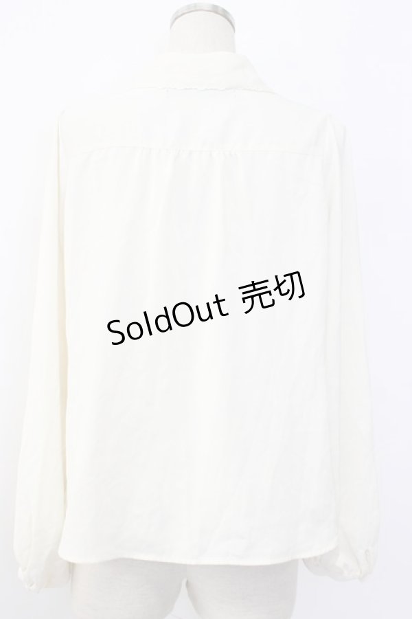 画像2: an another angelus / ローズ絵画タッチ刺繍衿ブラウス  オフホワイト×ブルー T-26-01-08-001-CA-BL-SA-ZT234 (2)