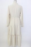 画像2: F&A / フロントピンタックロングティアードワンピース  アイボリー T-26-01-08-003-LO-OP-SA-ZT (2)