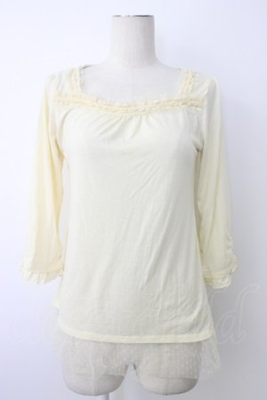 画像: axes femme / ストラップ付きインナープルオーバー  アイボリー T-26-01-09-003-AX-TO-SA-ZT