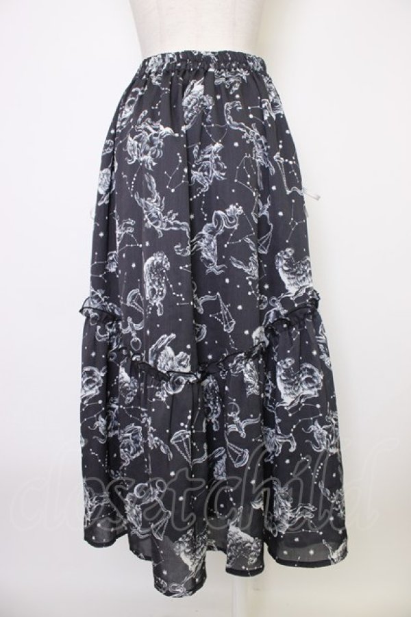 画像2: axes femme NOSTALGIE / 星座柄スカート M ブラック T-26-01-09-025-AX-SK-SA-ZT (2)