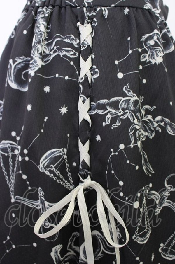 画像3: axes femme NOSTALGIE / 星座柄スカート M ブラック T-26-01-09-025-AX-SK-SA-ZT (3)